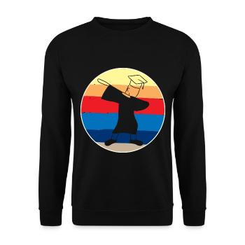 Graduation Dab - Unisex Pullover - Schwarz - Vorne - Alina (178cm) & Michal (187cm)