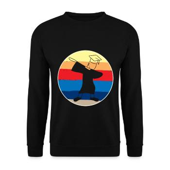 Graduation Dab - Unisex Pullover - Schwarz - Vorne - Alina (178cm) & Michal (187cm)