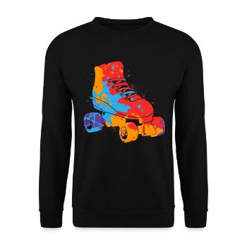 Rollschuhe Roller Skates Bunt Mädchen Rollschuh - Unisex Pullover - Schwarz - Vorne - Alina (178cm) & Michal (187cm)