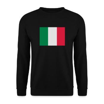 Italienische Flagge - Unisex Pullover - Schwarz - Vorne - Alina (178cm) & Michal (187cm)