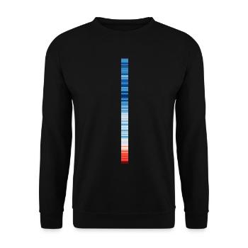 Warming Stripes | Scientists for Future - Unisex Pullover - Schwarz - Vorne - Alina (178cm) & Michal (187cm)