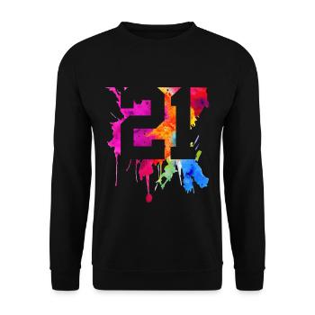 21 ANS 21E ANNIVERSAIRE - Sweat-shirt Unisexe - noir - Devant - Alina (178cm) & Michal (187cm)