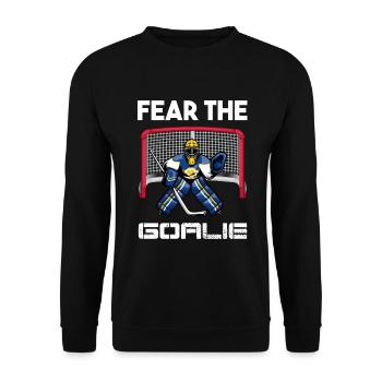 Goalie Hockey Torwart Eishockey - Unisex Pullover - Schwarz - Vorne - Alina (178cm) & Michal (187cm)