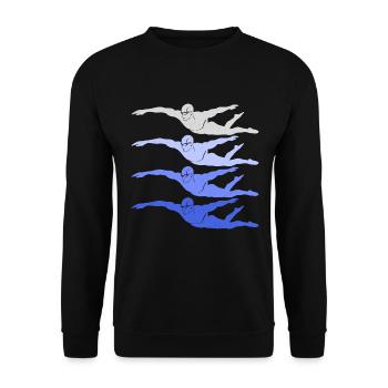 Schwimmen Schwimmsport Schwimm Schwimmer Jungen - Unisex Pullover - Schwarz - Vorne - Alina (178cm) & Michal (187cm)