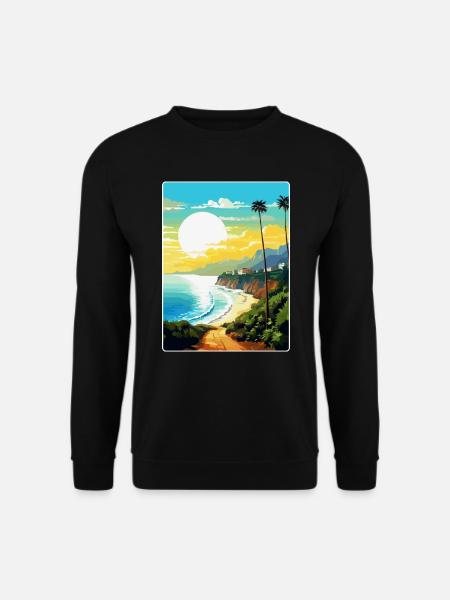 Teneriffa Spanien Vintage Reiseplakat Souvenir WPA - Unisex Pullover - Schwarz
