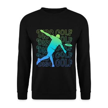 Discgolf Scheibe Disc Golf Discgolfer Herren - Unisex Pullover - Schwarz - Vorne - Alina (178cm) & Michal (187cm)