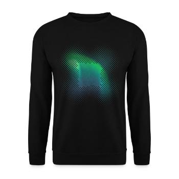 Polarlicht Aurora Borealis Nordlichter - Unisex Pullover - Schwarz - Vorne - Alina (178cm) & Michal (187cm)