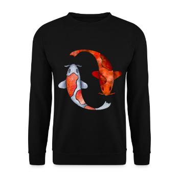 Koi - Unisex Pullover - Schwarz - Vorne - Alina (178cm) & Michal (187cm)