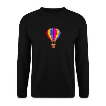Heißluftballon - Unisex Pullover - Schwarz - Vorne - Alina (178cm) & Michal (187cm)
