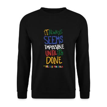 Unbeugsamer Mandela Freiheitsheld - Unisex Pullover - Schwarz - Vorne - Alina (178cm) & Michal (187cm)