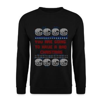 You are going to have a bad Christmas Pullover - Unisex Pullover - Schwarz - Vorne - Alina (178cm) & Michal (187cm)