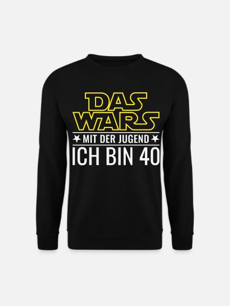 40. Geburtstag Das wars mit der Jugend - Unisex Pullover - Schwarz