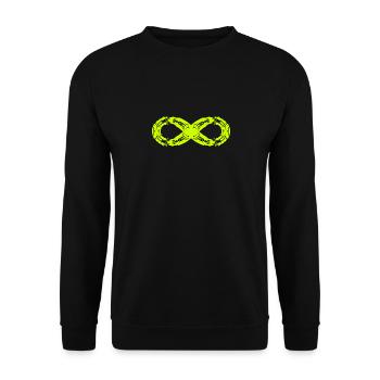 Unendlich Symbol Zeichen Symbol - Unisex Pullover - Schwarz - Vorne - Alina (178cm) & Michal (187cm)