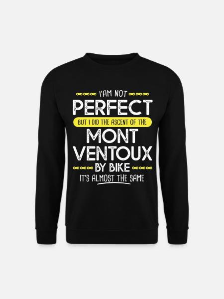 i m not perfect Mont ventoux by bike funny cycling - Unisex Pullover - Schwarz