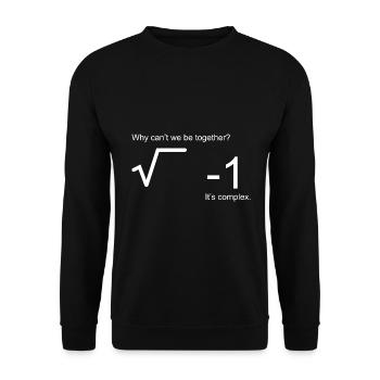 Zahlenverliebter Mathelehrer Gleichung - Unisex Pullover - Schwarz - Vorne - Alina (178cm) & Michal (187cm)