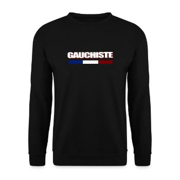 Gauchiste - Sweat-shirt Unisexe - noir - Devant - Alina (178cm) & Michal (187cm)