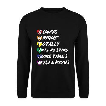 Autism Autismus Asperger Autistin Autist Asperger- - Unisex Pullover - Schwarz - Vorne - Alina (178cm) & Michal (187cm)