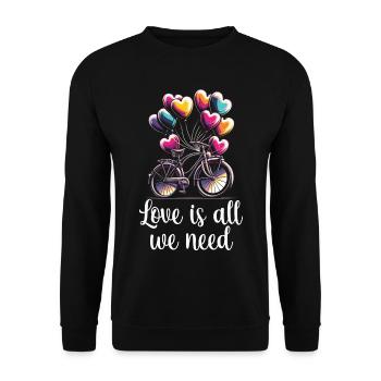 Songtexte Musikliebhaber Songwriter Musikfestival - Unisex Pullover - Schwarz - Vorne - Alina (178cm) & Michal (187cm)