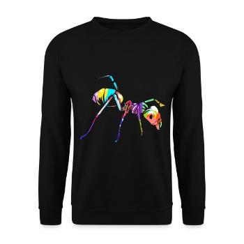 Emsige Waldameise Ameisenhaufen - Unisex Pullover - Schwarz - Vorne - Alina (178cm) & Michal (187cm)