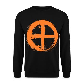 Astronomisches Symbol Planetensymbol Erde - Unisex Pullover - Schwarz - Vorne - Alina (178cm) & Michal (187cm)