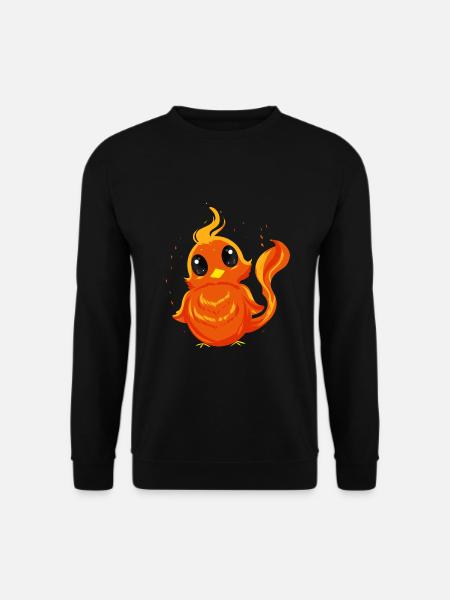 Kleines Phönix Küken staunt - Unisex Pullover - Schwarz