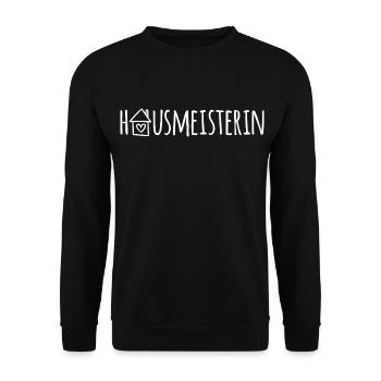 Hausmeisterin - Unisex Pullover - Schwarz - Vorne - Alina (178cm) & Michal (187cm)