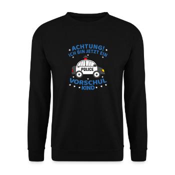 Ich Bin Jetzt Ein Vorschulkind - Unisex Pullover - Schwarz - Vorne - Alina (178cm) & Michal (187cm)