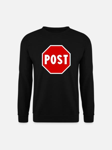 Post Road Sign - Unisex Pullover - Schwarz