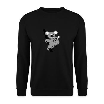 koala bär - Unisex Pullover - Schwarz - Vorne - Alina (178cm) & Michal (187cm)