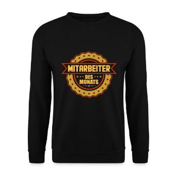 Mitarbeiter Des Monats - Unisex Pullover - Schwarz - Vorne - Alina (178cm) & Michal (187cm)