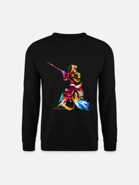 Furchtloser Kendo Schwertkämpfer - Unisex Pullover - Schwarz