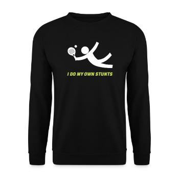 Padel Padelspieler Padeltennis Paddle Padeltrainer - Unisex Pullover - Schwarz - Vorne - Alina (178cm) & Michal (187cm)