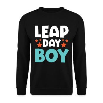 Happy Birthday Schaltjahr 29. Februar Schalttag - Unisex Pullover - Schwarz - Vorne - Alina (178cm) & Michal (187cm)