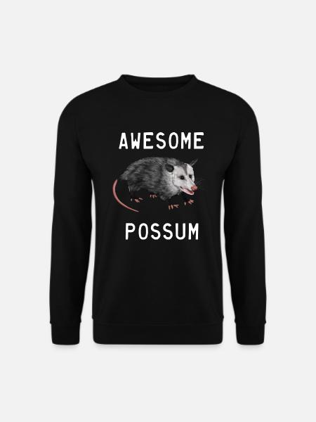 Awesome Possum - Opossum Wortspiel - Unisex Pullover - Schwarz