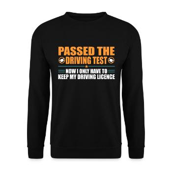Driving Test Driving Licence - Unisex Pullover - Schwarz - Vorne - Alina (178cm) & Michal (187cm)