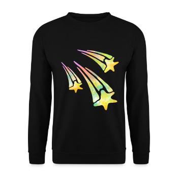 Sternschnuppen - Unisex Pullover - Schwarz - Vorne - Alina (178cm) & Michal (187cm)