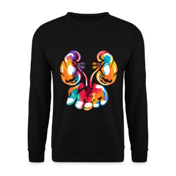 Blasenstarker Urologe Praxisalltag - Unisex Pullover - Schwarz - Vorne - Alina (178cm) & Michal (187cm)