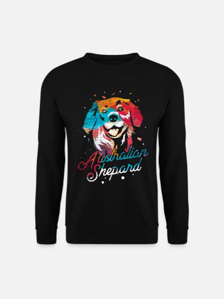 Aufmerksamer Aussie Hütehund - Unisex Pullover - Schwarz
