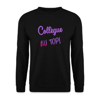COLLEAGUE - Unisex Sweatshirt - black - Front - Alina (178cm) & Michal (187cm)