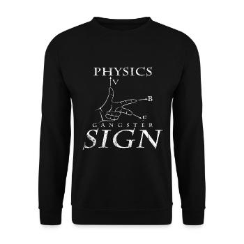 physicist - Unisex Sweatshirt - black - Front - Alina (178cm) & Michal (187cm)
