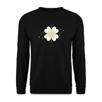 New Year - Unisex Pullover - Schwarz - Vorne - Alina (178cm) & Michal (187cm)
