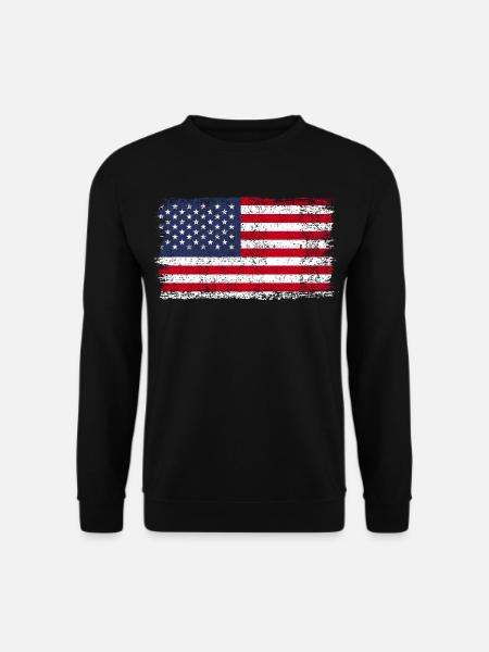 Amerikanische Flagge USA Amerika Amerikaflagge - Unisex Pullover - Schwarz
