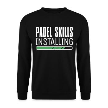 Padelspieler Skills Padeltennis Padel - Unisex Pullover - Schwarz - Vorne - Alina (178cm) & Michal (187cm)
