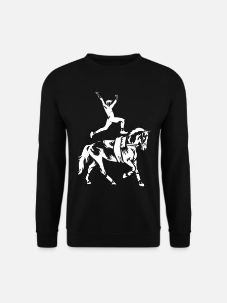Akrobatische Voltigierkunst Pferd - Unisex Pullover - Schwarz