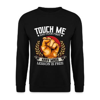 Krav Maga - Unisex Sweatshirt - black - Front - Alina (178cm) & Michal (187cm)