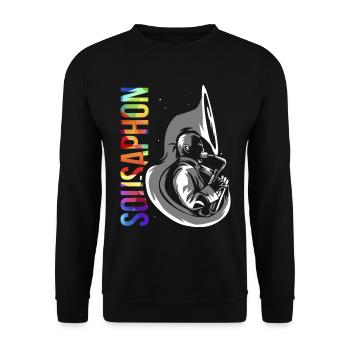 Volltönendes Sousaphon Musikverein - Unisex Pullover - Schwarz - Vorne - Alina (178cm) & Michal (187cm)