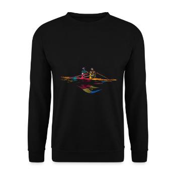 Schneidiger Ruderverein Steuermann - Unisex Pullover - Schwarz - Vorne - Alina (178cm) & Michal (187cm)