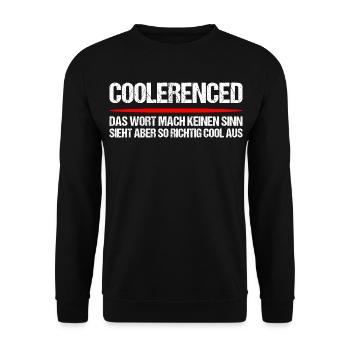Coolerenced Witziger Spruch Nonsens Humor - Unisex Pullover - Schwarz - Vorne - Alina (178cm) & Michal (187cm)