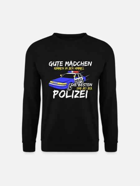 Die Besten Mädchen Sind Bei Der Polizei Polzistin - Unisex Pullover - Schwarz