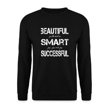 beautiful successful sm - Unisex Pullover - Schwarz - Vorne - Alina (178cm) & Michal (187cm)